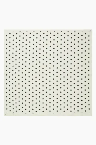 Soft Cotton Big Dot Scarf - Dot AOP/Black - Mads Nørgaard — produktfoto