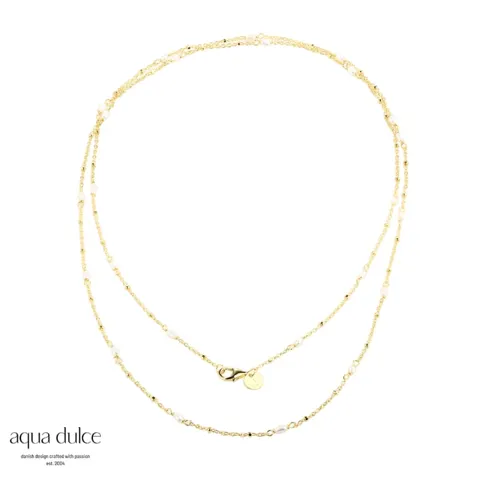 *RICE DOTS LONG NECKLACE | GOLDEN — produktfoto