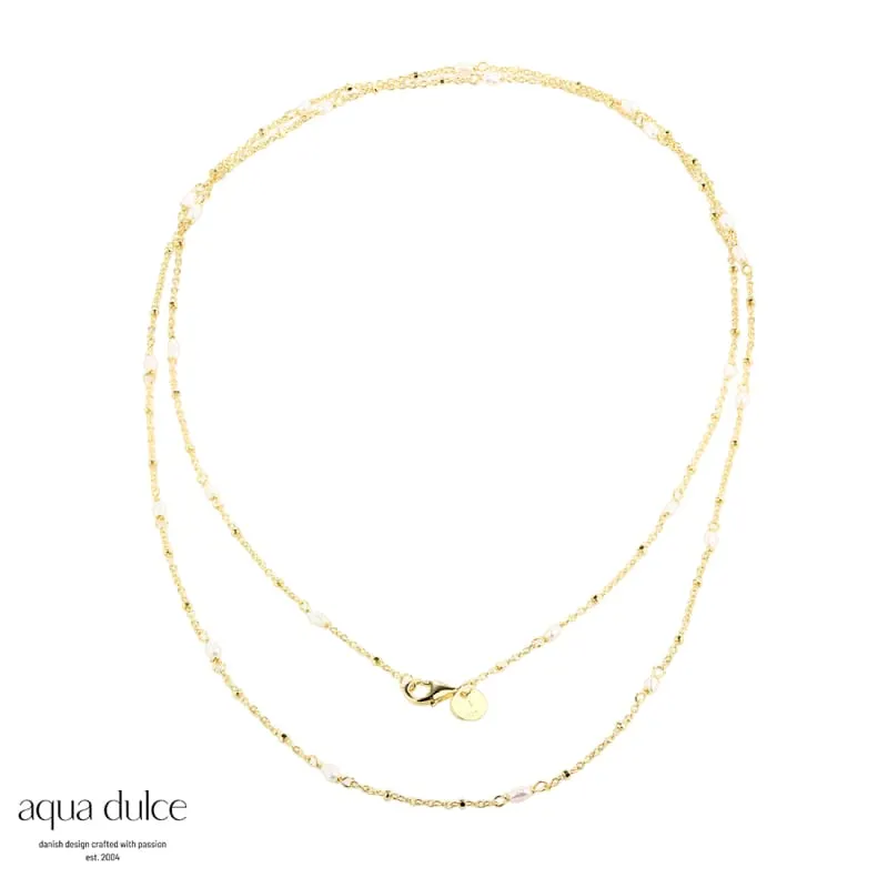 *RICE DOTS LONG NECKLACE | GOLDEN — produktfoto
