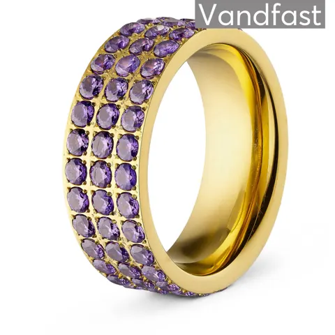 ANNEBRAUNER Alliance Purple Ring 18K Guldbelagt — produktfoto