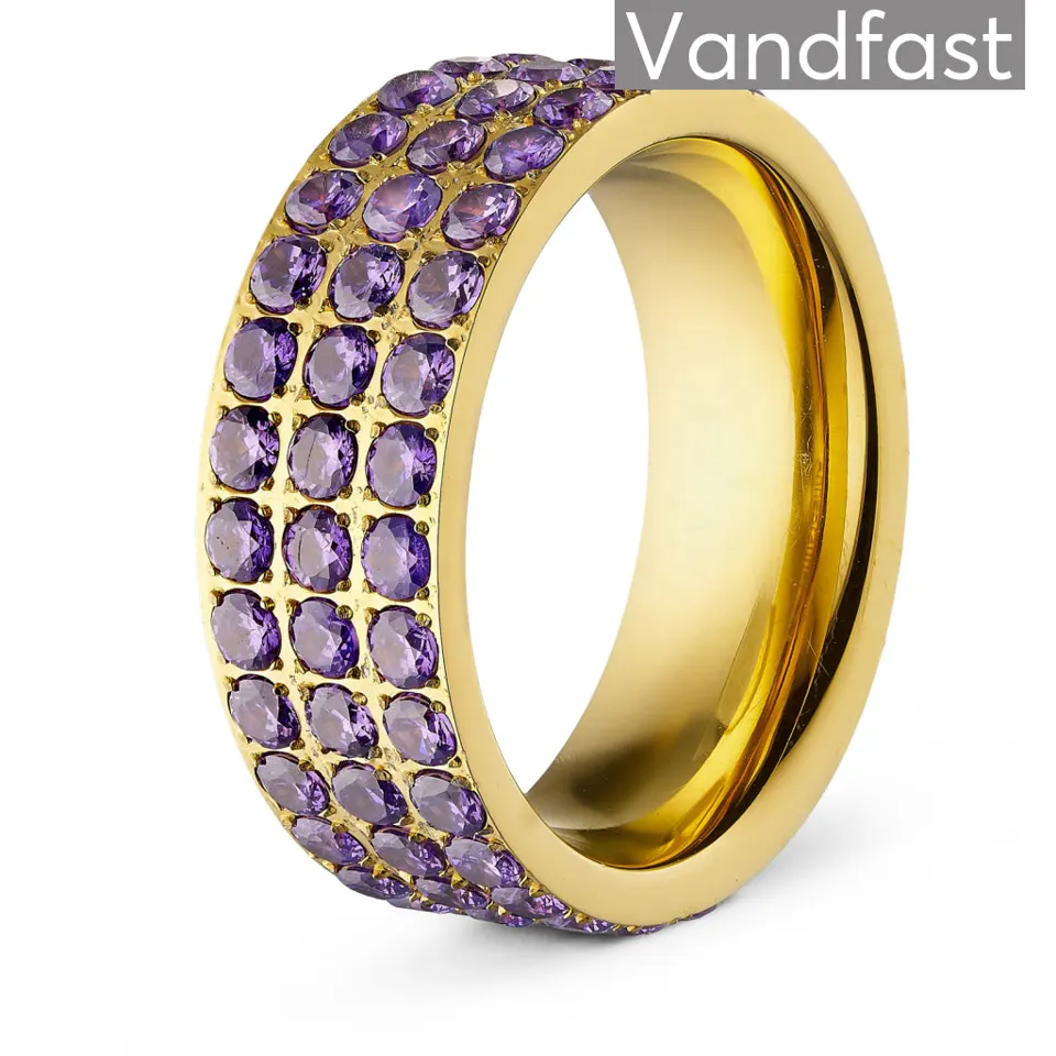 ANNEBRAUNER Alliance Purple Ring 18K Guldbelagt — produktfoto