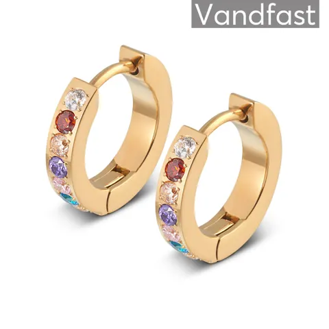 ANNEBRAUNER Creole Line Multicolor Øreringe 18K Guldbelagt — produktfoto