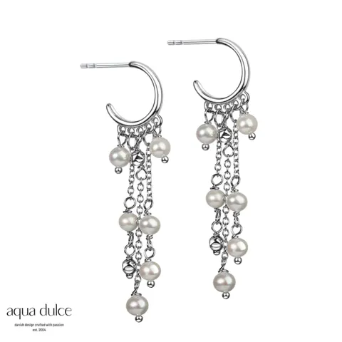 *WENDY PEARL HOOP | SILVER — produktfoto