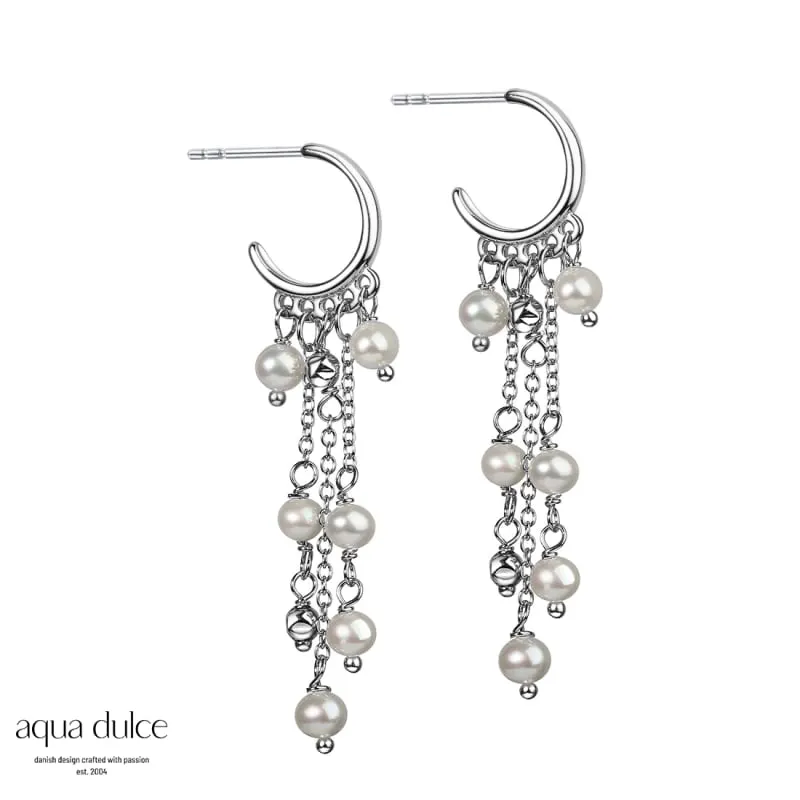 *WENDY PEARL HOOP | SILVER — produktfoto