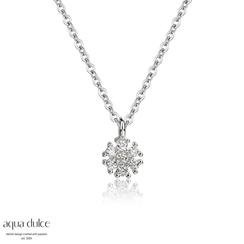 *FLOWER NECKLACE | SILVER — produktfoto