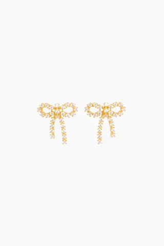 Arco Small Crystal Studs - Goldplated - Pico — produktfoto