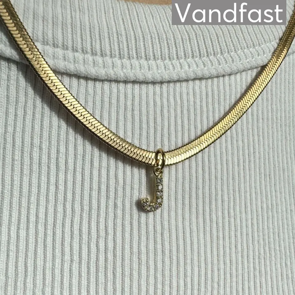 ANNEBRAUNER Snake Letter Halskæde 18K Guldbelagt - A — produktfoto