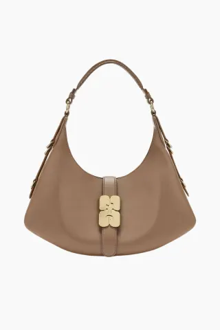 Ganni Kat Small Butter Bag B2070108 - Coca Mocha- GANNI — produktfoto