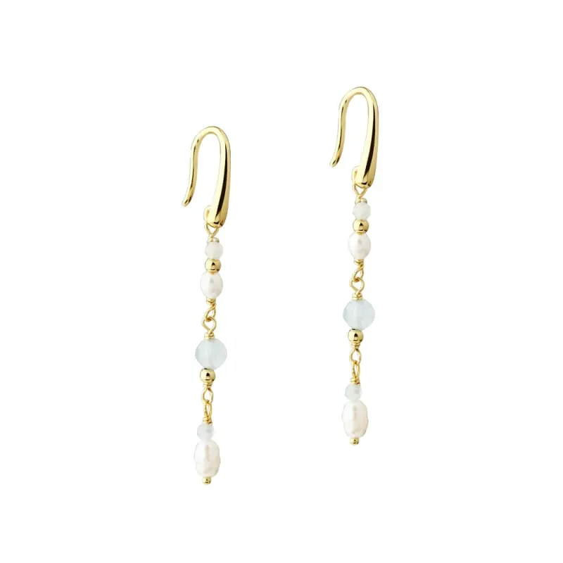 SINNA PEARL EARHOOK | GOLDEN — produktfoto