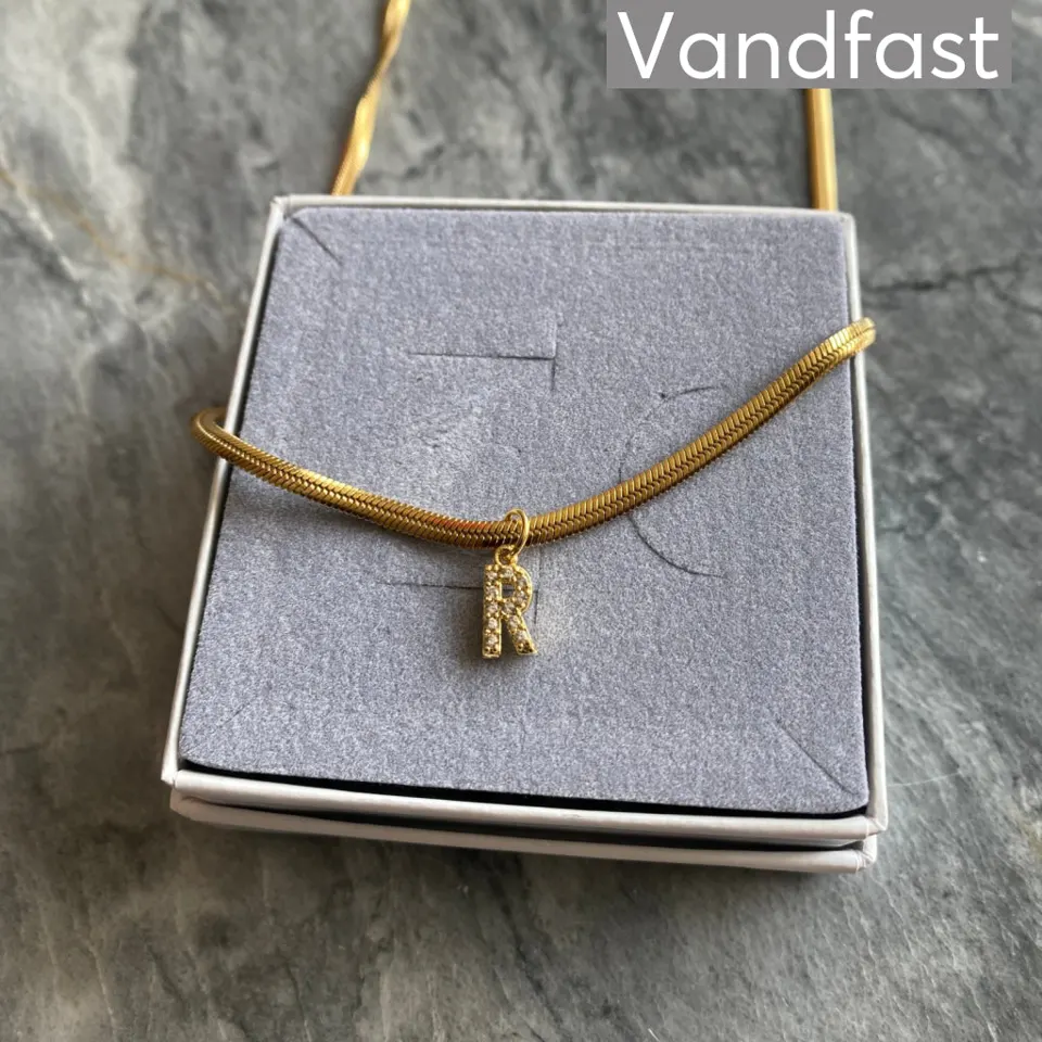 ANNEBRAUNER Snake Letter Halskæde 18K Guldbelagt - A — produktfoto