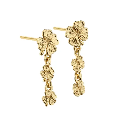 CLOVER LONG EARSTUD | GOLDEN — produktfoto