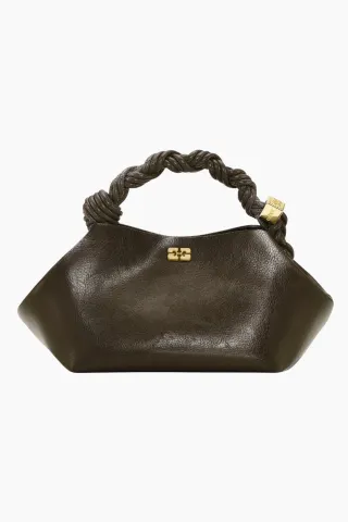 Bou Crinkle Oleatex B2100035 - Dark Olive - GANNI — produktfoto