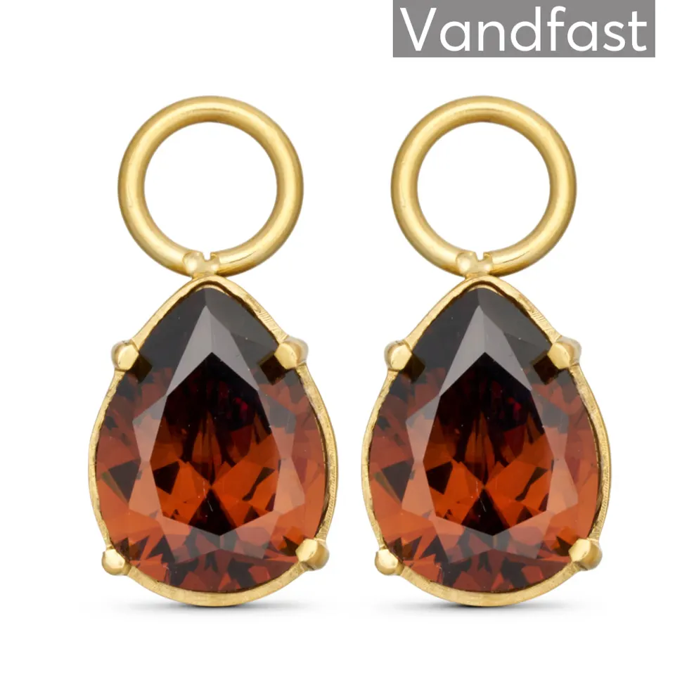 ANNEBRAUNER Water Drops Brown 18K Guldbelagt — produktfoto