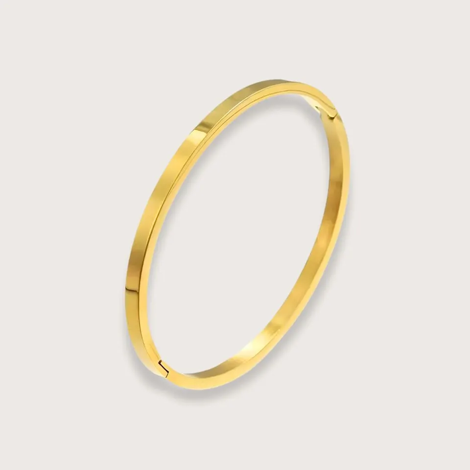 Audrey forgyldt klikarmbånd - vandfast bangle - Chant du Matin — produktfoto