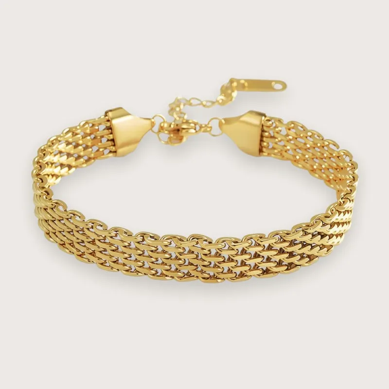Holly forgyldt armbånd i klassisk design - vandfast - Chant du Matin — produktfoto