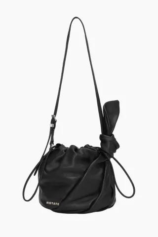 Leather Bon Bon Bag - Black - Rotate — produktfoto