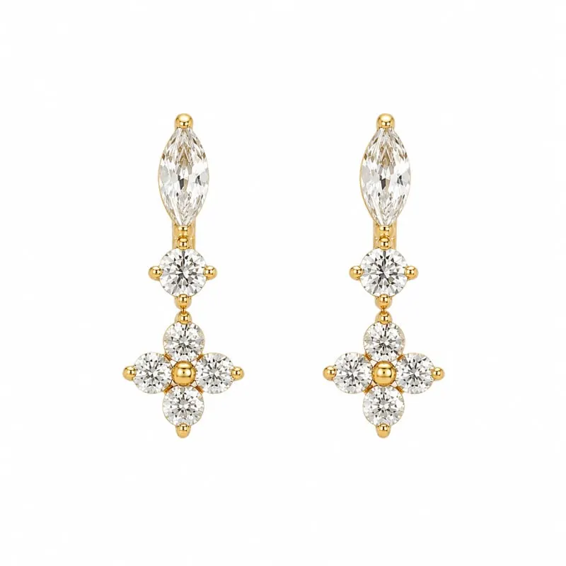 CLAIRE SHINY EARSTUD | BAY — produktfoto