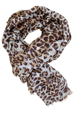 Skønt tørklæde med leopard print — produktfoto