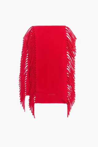 Idro Tassel Scarf - Red - Holzweiler — produktfoto