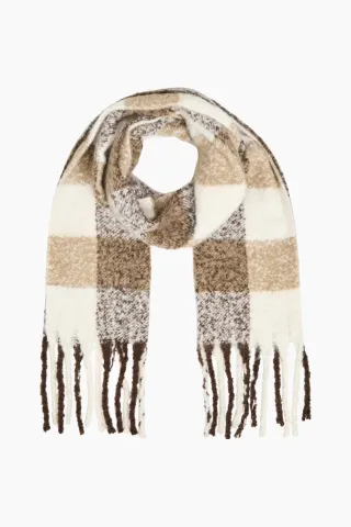 Objmitta Check Scarf Rep - Desert Taupe/Multi - Object — produktfoto