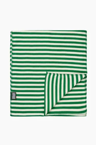 NPS Scarf Interlock - Green/Ecru - Nørgaard på Strøget — produktfoto