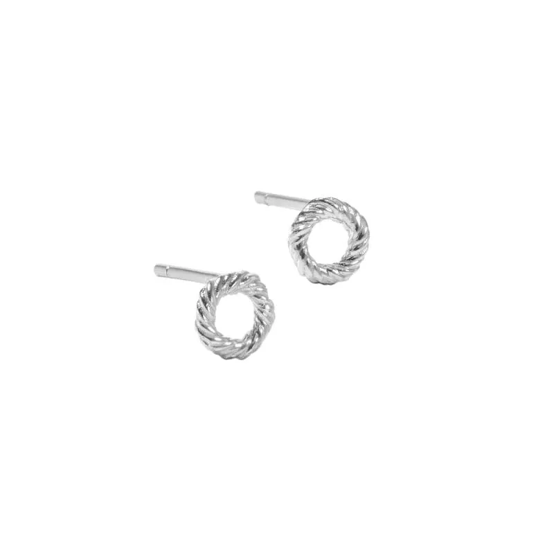 TWISTED EARSTUD SMALL | SILVER — produktfoto