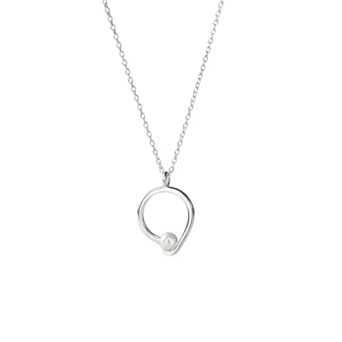 *SELA PEARL NECKLACE | SILVER — produktfoto