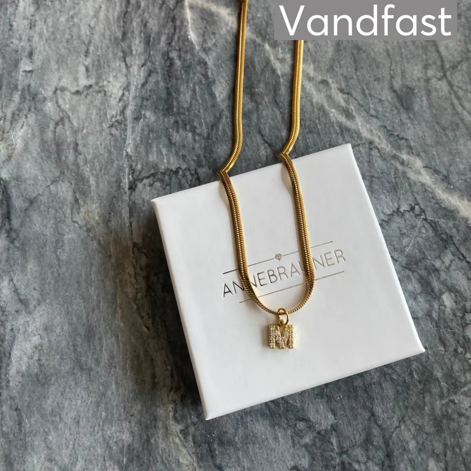 ANNEBRAUNER Snake Letter Halskæde 18K Guldbelagt - A — produktfoto