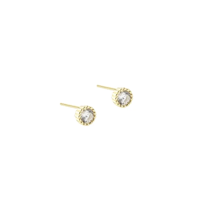 LUMI MEDIUM EARSTUD | GOLDEN — produktfoto
