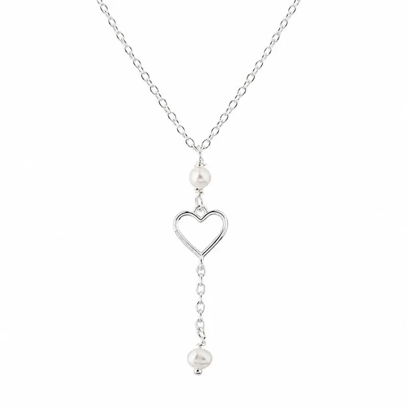 ALMA PEARL NECKLACE | SILVER — produktfoto