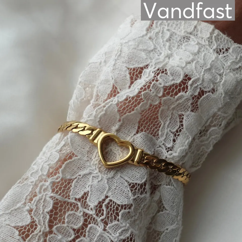 ANNEBRAUNER Armadillo Heart Armbånd 18K Guldbelagt — produktfoto