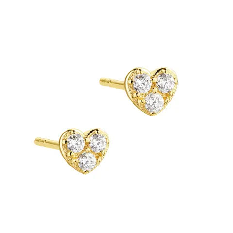 TINY HEART EARSTUD | GOLDEN — produktfoto