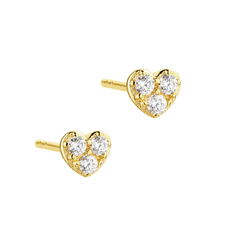 TINY HEART EARSTUD | GOLDEN — produktfoto