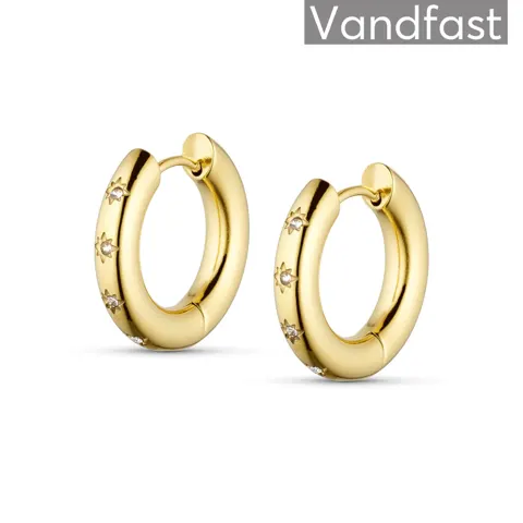 ANNEBRAUNER Golden Sun Creoler 20 mm Øreringe Guldbelagt — produktfoto