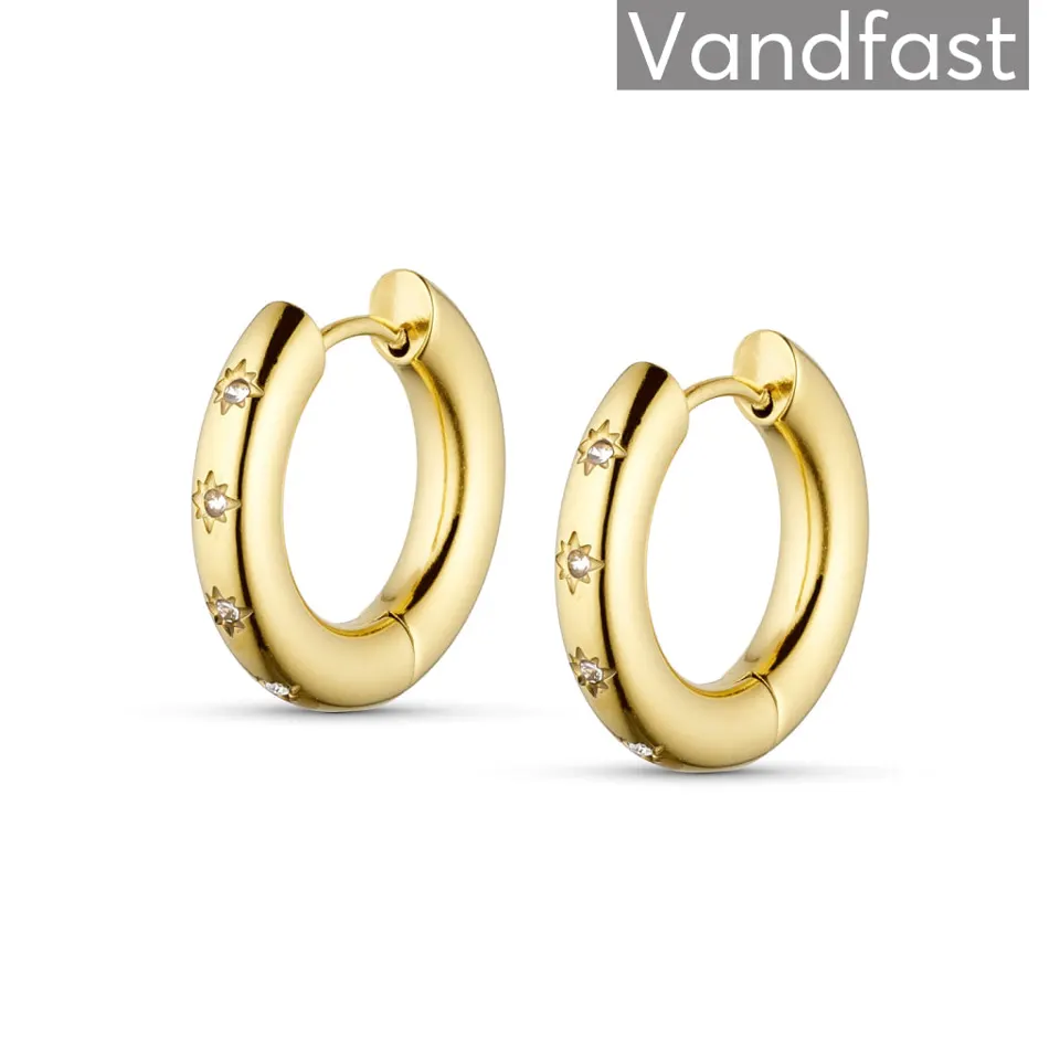 ANNEBRAUNER Golden Sun Creoler 20 mm Øreringe Guldbelagt — produktfoto