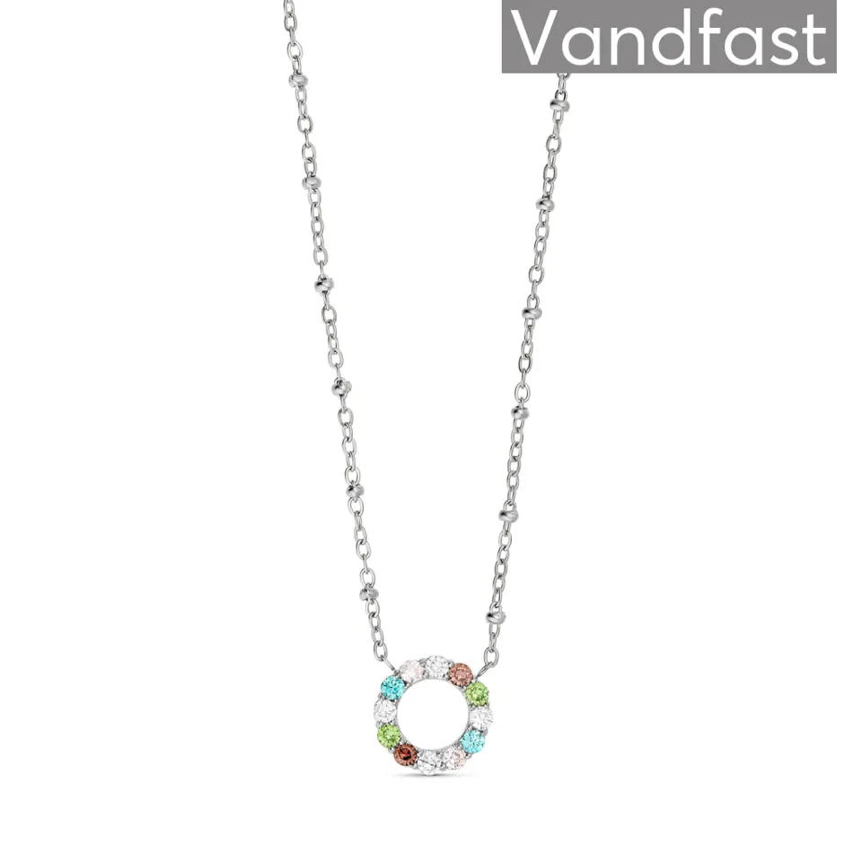ANNEBRAUNER Dreamy Multicolor Circle Halskæde — produktfoto