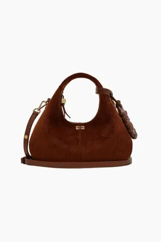 Hobo Mini Hobo Corduroy - Tortoise Shell - GANNI — produktfoto