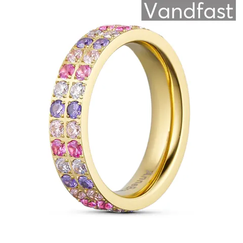 ANNEBRAUNER Alliance Rose/Violet Mix Ring 18K Guldbelagt — produktfoto