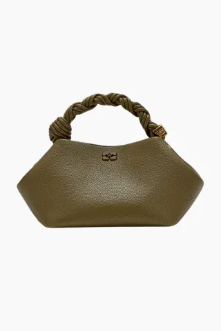 Ganni Bou Bag Small Grained C2100011 - Military Olive - GANNI — produktfoto