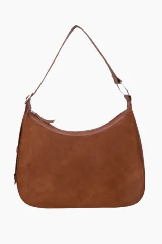 Oda Crossbody Bag - Brown Suede - Silfen Studio — produktfoto