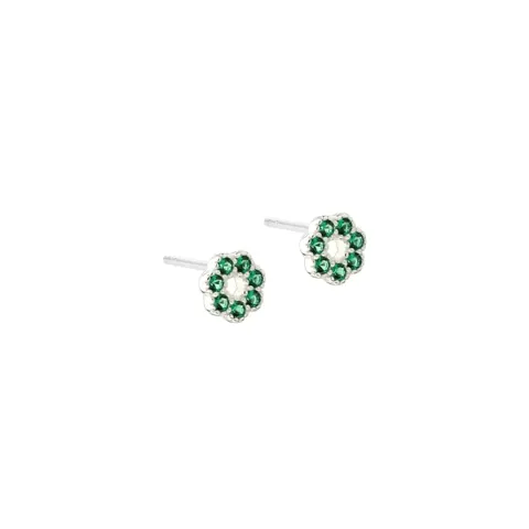 VERDE FLOWER  EARSTUD | SILVER — produktfoto