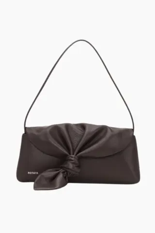 Leather Knot Scarf Bag - Molé - Rotate — produktfoto