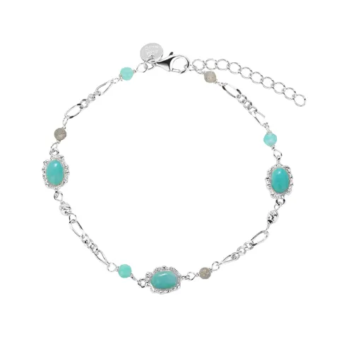 *AMAZONIT MILA BRACELET | SILVER — produktfoto
