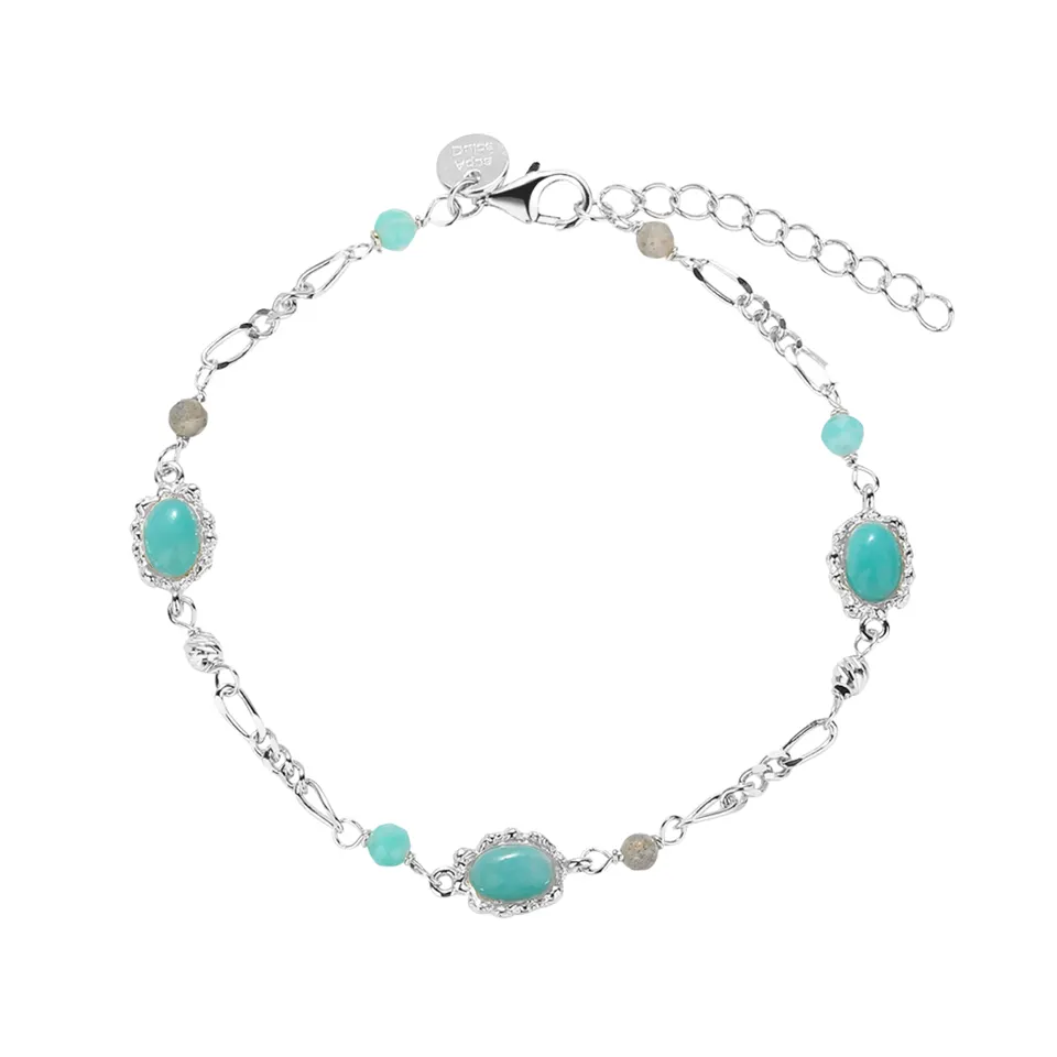 *AMAZONIT MILA BRACELET | SILVER — produktfoto