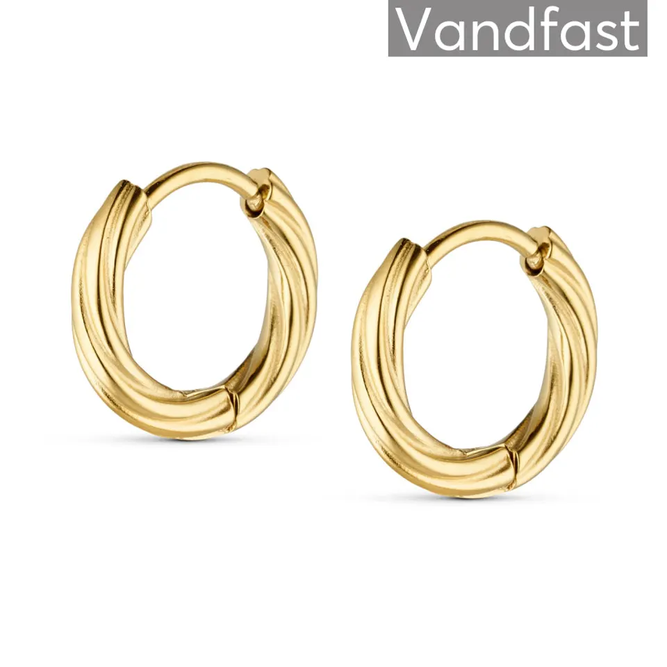ANNEBRAUNER Classic Hoops Medium øreringe 18K Guldbelagt — produktfoto