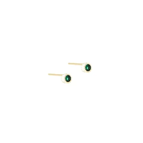 LUMI VERDE SMALL EARSTUD | GOLDEN — produktfoto
