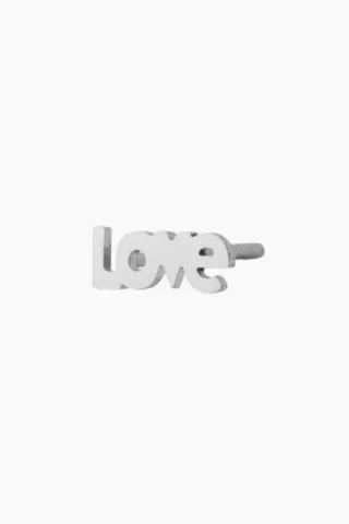 I Love Earring - Silver - Stine A — produktfoto