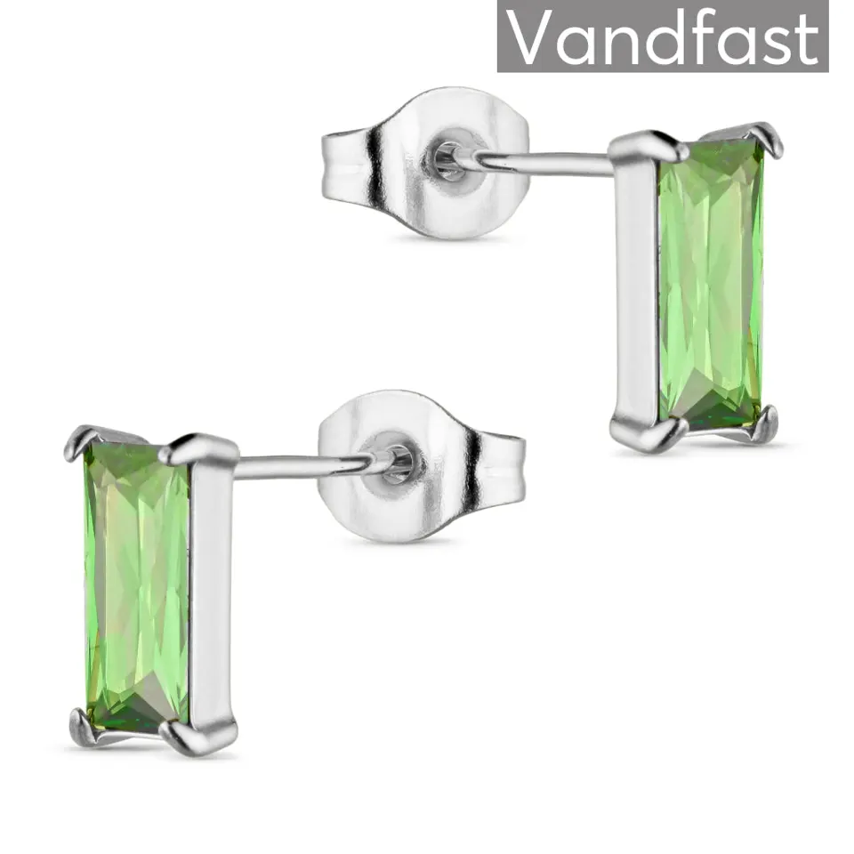 ANNEBRAUNER Empress 4x8mm L-Green Øreringe — produktfoto