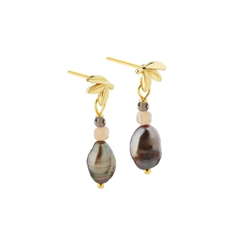 MEADOW BROWN EARRING | GOLDEN — produktfoto