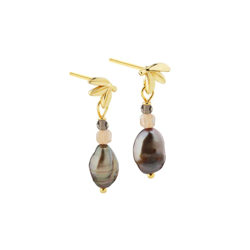 MEADOW BROWN EARRING | GOLDEN — produktfoto